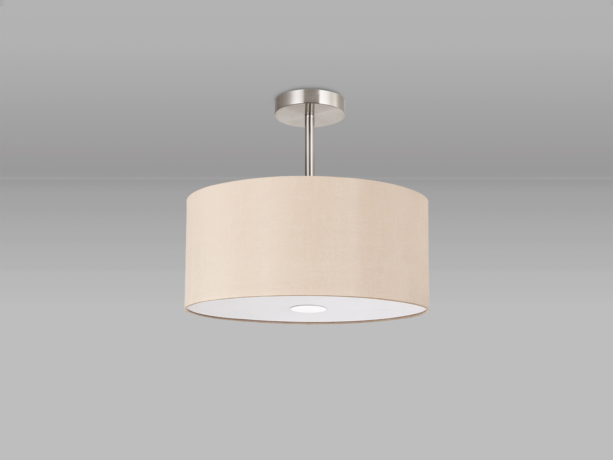 Baymont 40cm Semi Flush 1 Light Polished Chrome, Antique Gold/Ruby, Frosted Diffuser DK0100  Deco Baymont